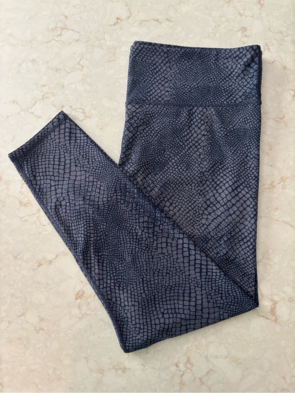 GAP Blue Snake-Print GapFit Studio Sky High Leggings